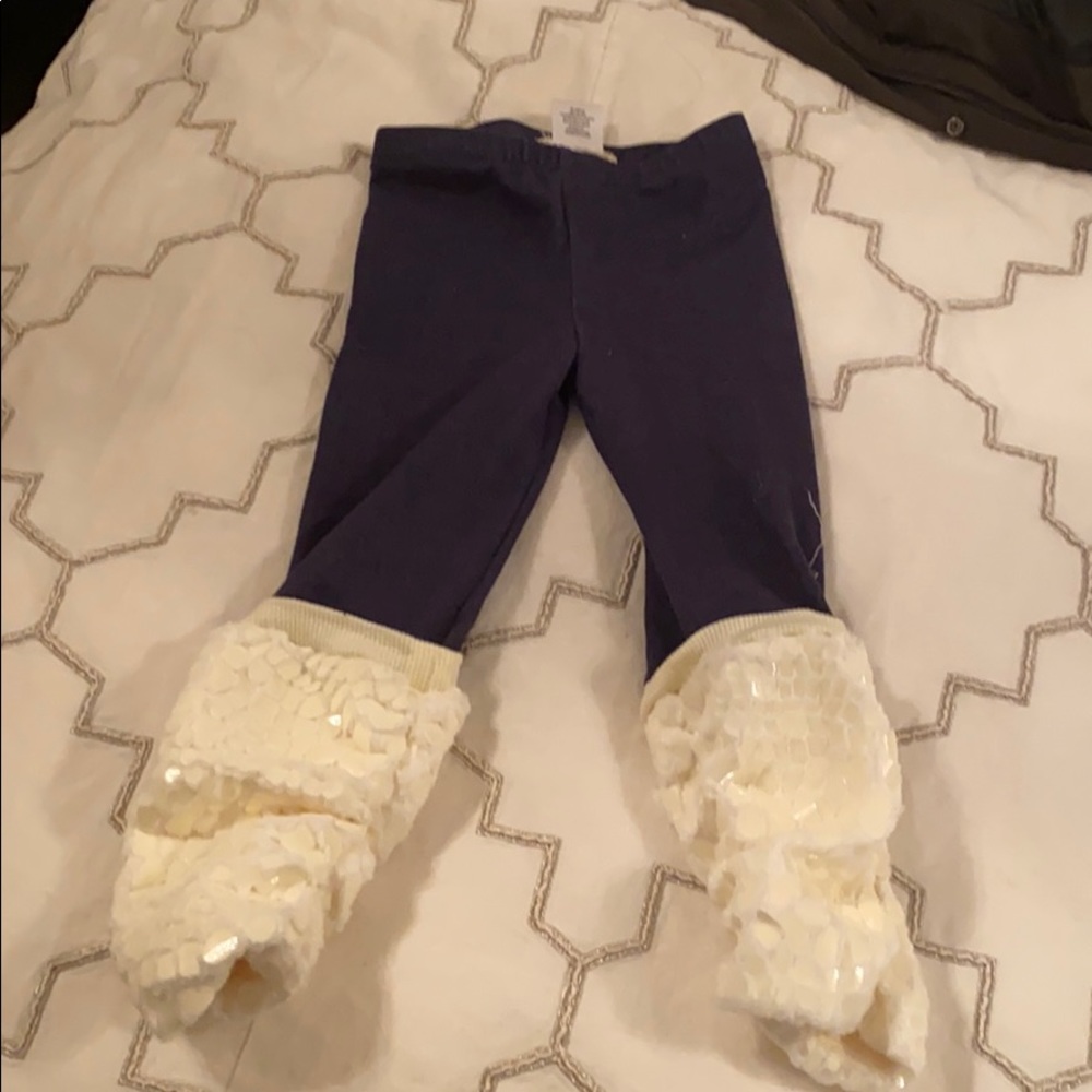 Girls legging with attached leg warmers